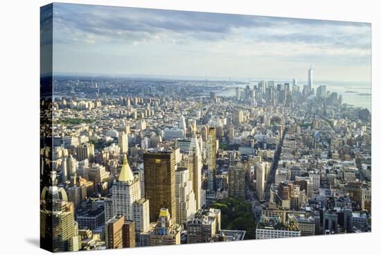 Manhattan Skyline from Above, New York City-Fraser Hall-Stretched Canvas