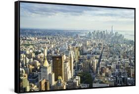 Manhattan Skyline from Above, New York City-Fraser Hall-Framed Stretched Canvas