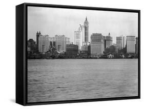 Manhattan Skyline from New Jersey, 1908-null-Framed Stretched Canvas