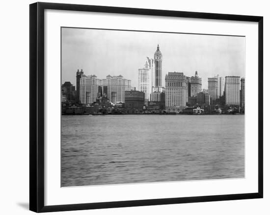 Manhattan Skyline from New Jersey, 1908-null-Framed Photographic Print