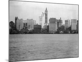 Manhattan Skyline from New Jersey, 1908-null-Mounted Photographic Print