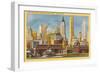 Manhattan Skyline from Staten Island Ferry-null-Framed Premium Giclee Print