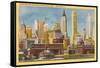 Manhattan Skyline from Staten Island Ferry-null-Framed Stretched Canvas