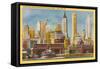 Manhattan Skyline from Staten Island Ferry-null-Framed Stretched Canvas