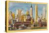 Manhattan Skyline from Staten Island Ferry-null-Stretched Canvas