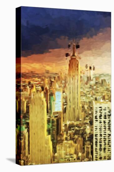 Manhattan Skyline II - In the Style of Oil Painting-Philippe Hugonnard-Stretched Canvas