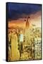 Manhattan Skyline II - In the Style of Oil Painting-Philippe Hugonnard-Framed Stretched Canvas