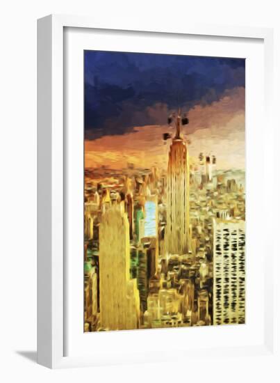 Manhattan Skyline II - In the Style of Oil Painting-Philippe Hugonnard-Framed Giclee Print