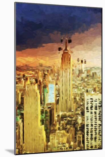 Manhattan Skyline II - In the Style of Oil Painting-Philippe Hugonnard-Mounted Giclee Print