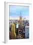 Manhattan Skyline - In the Style of Oil Painting-Philippe Hugonnard-Framed Giclee Print