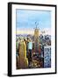 Manhattan Skyline - In the Style of Oil Painting-Philippe Hugonnard-Framed Giclee Print