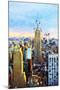 Manhattan Skyline - In the Style of Oil Painting-Philippe Hugonnard-Mounted Giclee Print