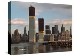 Manhattan Skyline including Twin Towers-null-Stretched Canvas