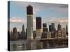 Manhattan Skyline including Twin Towers-null-Stretched Canvas