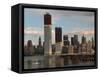 Manhattan Skyline including Twin Towers-null-Framed Stretched Canvas