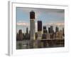 Manhattan Skyline including Twin Towers-null-Framed Photographic Print