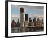 Manhattan Skyline including Twin Towers-null-Framed Photographic Print