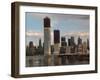 Manhattan Skyline including Twin Towers-null-Framed Photographic Print