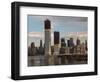 Manhattan Skyline including Twin Towers-null-Framed Photographic Print
