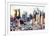 Manhattan Skyline IV - In the Style of Oil Painting-Philippe Hugonnard-Framed Giclee Print