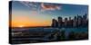 Manhattan Skyline, NY, NY at Sunset-null-Stretched Canvas