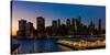 Manhattan Skyline, NY, NY at Sunset-null-Stretched Canvas