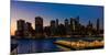 Manhattan Skyline, NY, NY at Sunset-null-Mounted Photographic Print