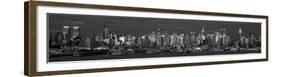 Manhattan Skyline, NYC (B&W)-Richard Berenholtz-Framed Art Print