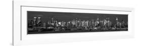 Manhattan Skyline, NYC (B&W)-Richard Berenholtz-Framed Art Print