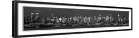 Manhattan Skyline, NYC (B&W)-Richard Berenholtz-Framed Art Print