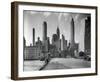 Manhattan Skyline - South Street and Jones Lane, Manhattan-Berenice Abbott-Framed Giclee Print