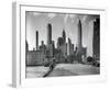 Manhattan Skyline - South Street and Jones Lane, Manhattan-Berenice Abbott-Framed Giclee Print