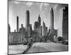 Manhattan Skyline - South Street and Jones Lane, Manhattan-Berenice Abbott-Mounted Giclee Print