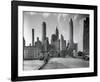 Manhattan Skyline - South Street and Jones Lane, Manhattan-Berenice Abbott-Framed Giclee Print