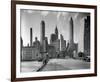 Manhattan Skyline - South Street and Jones Lane, Manhattan-Berenice Abbott-Framed Giclee Print