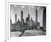 Manhattan Skyline - South Street and Jones Lane, Manhattan-Berenice Abbott-Framed Giclee Print