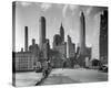 Manhattan Skyline - South Street and Jones Lane, Manhattan-Berenice Abbott-Stretched Canvas