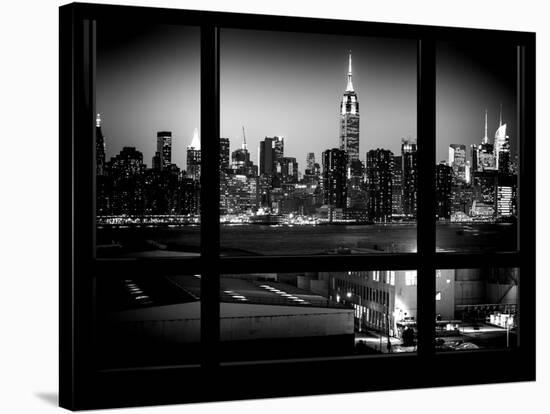 Manhattan Skyline with the Empire State Building by Night - Manhattan, New York City, USA-Philippe Hugonnard-Stretched Canvas