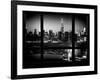 Manhattan Skyline with the Empire State Building by Night - Manhattan, New York City, USA-Philippe Hugonnard-Framed Photographic Print