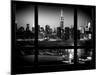 Manhattan Skyline with the Empire State Building by Night - Manhattan, New York City, USA-Philippe Hugonnard-Mounted Photographic Print