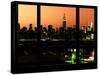 Manhattan Skyline with the Empire State Building by Night -NY Cityscape - Manhattan, New York, USA-Philippe Hugonnard-Stretched Canvas