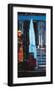 Manhattan Skyline-Mark Gleberzon-Framed Art Print