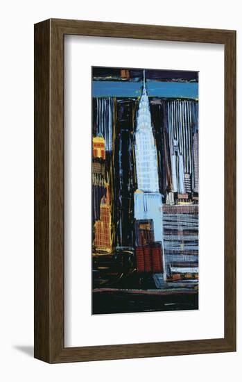 Manhattan Skyline-Mark Gleberzon-Framed Art Print