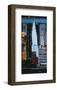 Manhattan Skyline-Mark Gleberzon-Framed Art Print