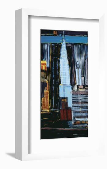 Manhattan Skyline-Mark Gleberzon-Framed Art Print