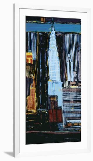 Manhattan Skyline-Mark Gleberzon-Framed Giclee Print