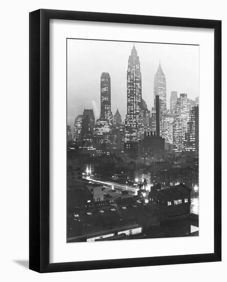 Manhattan Skyline-Andreas Feininger-Framed Premium Photographic Print