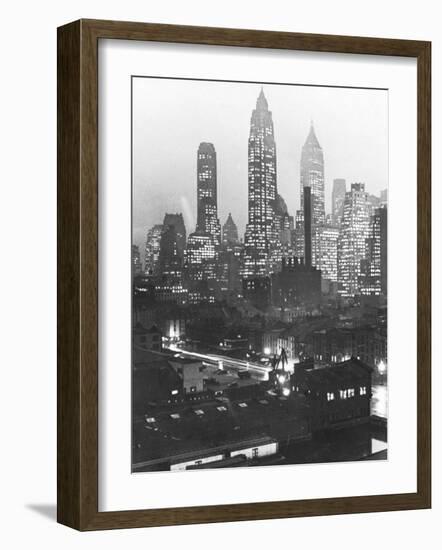 Manhattan Skyline-Andreas Feininger-Framed Photographic Print