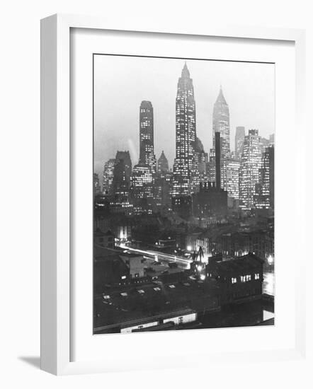 Manhattan Skyline-Andreas Feininger-Framed Photographic Print