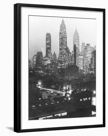 Manhattan Skyline-Andreas Feininger-Framed Photographic Print